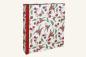 Preview: Folder with cover paper red peppers, red linen edges